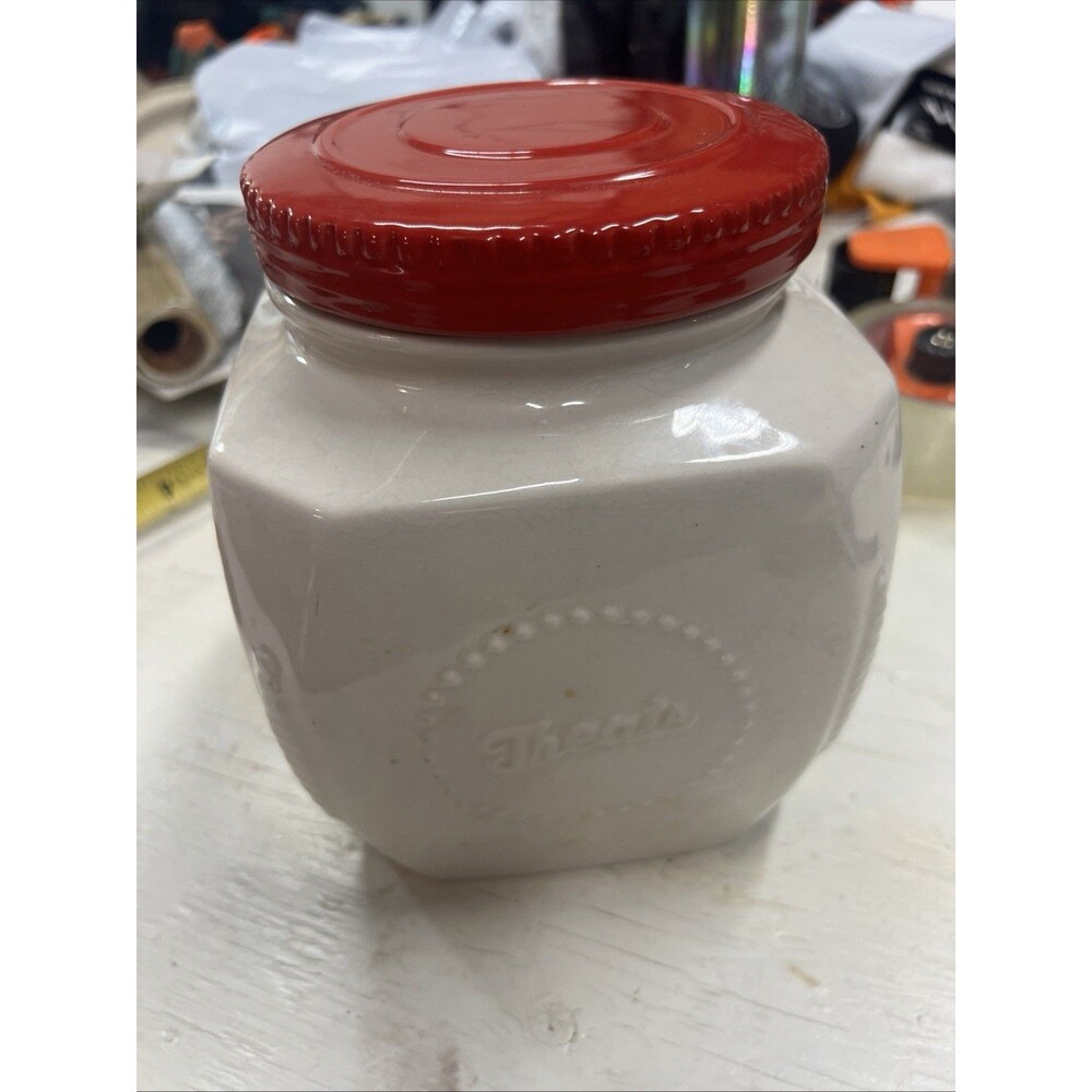Vintage SCM Home Stoneware TREATS Jar (Cookie Jar)